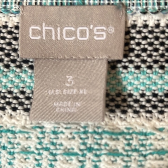 Chico’s Structured Striped Cardigan Sweater Size 3/XL - Picture 8 of 9